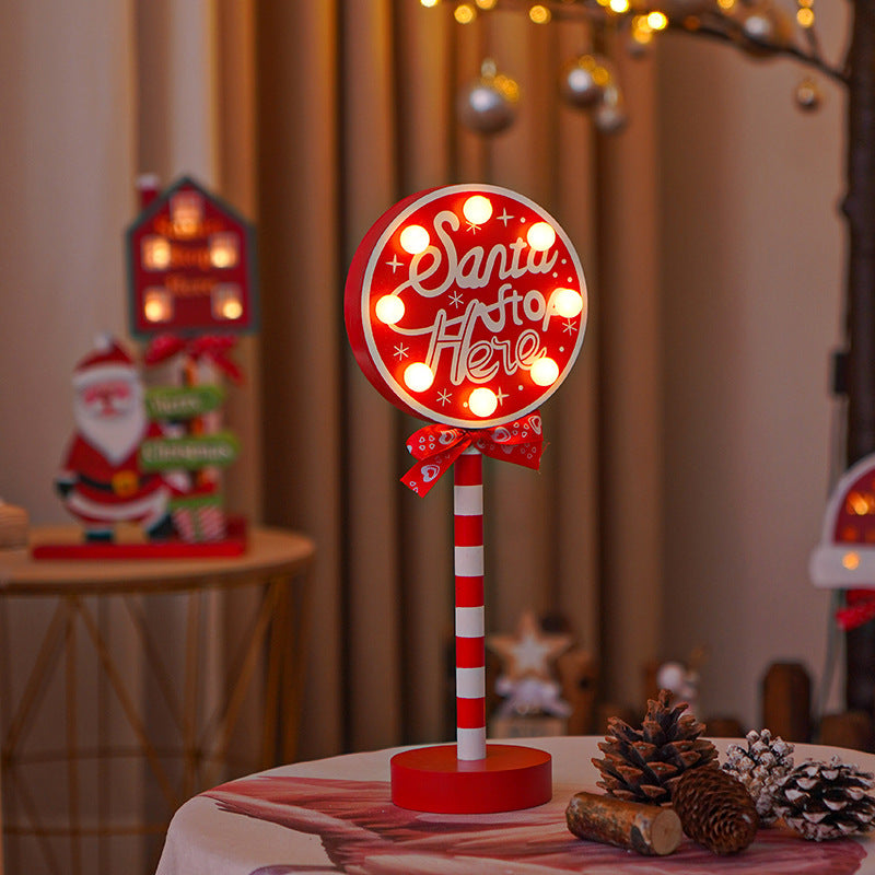 LED Christmas decorative lights, stop signs, Christmas hats