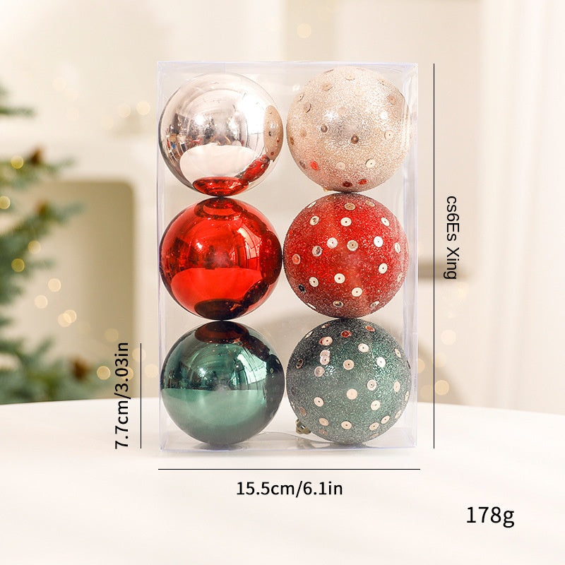 Christmas Decorations Red White Green Polka Dot Christmas Balls