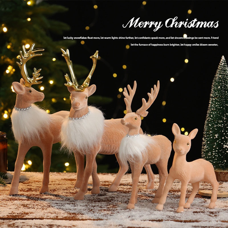 Christmas Reindeer Decoration, Cartoon Holiday Decorative Figurine