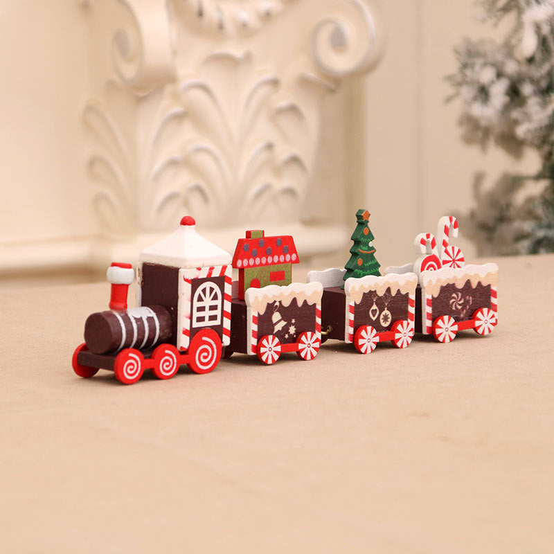 Christmas decorations wooden trains Christmas ornaments gifts