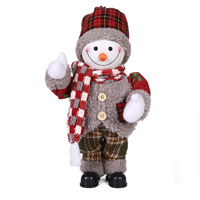 30CM electric Christmas music swing old man