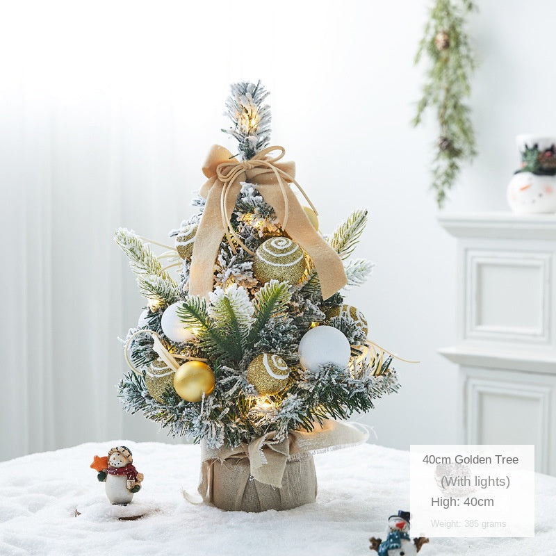 Mini Christmas Tree Decoration for Store Window Display, Artificial Pink Cedar