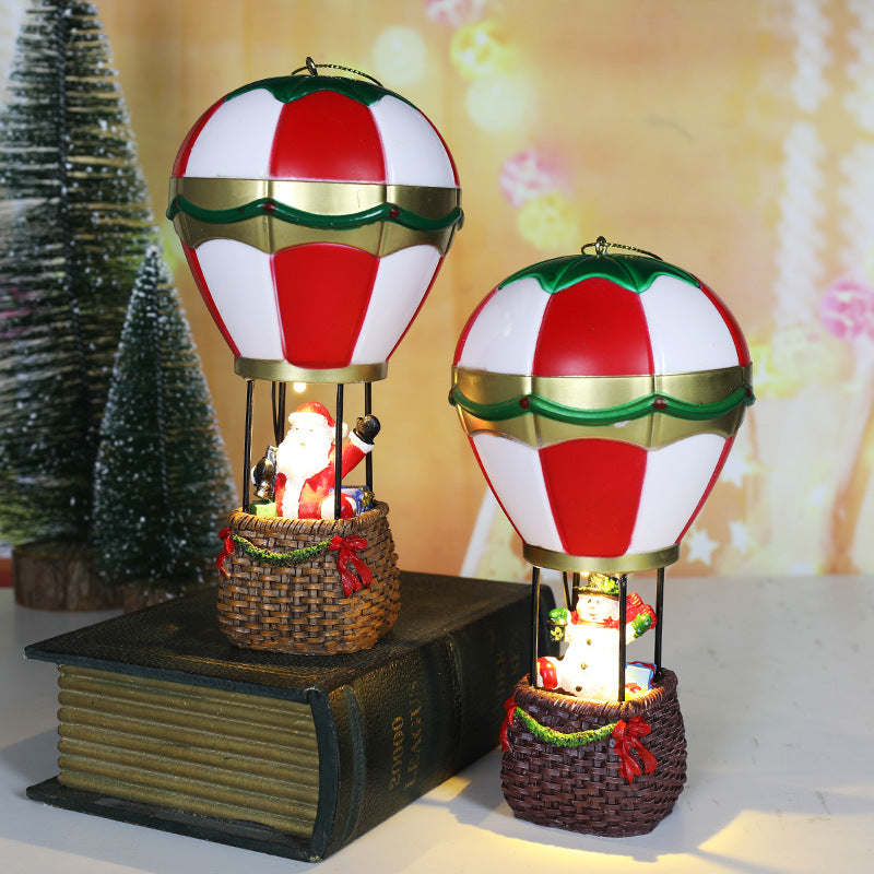 Christmas resin ornaments, Christmas glow, Santa Claus, snowman, fireplace