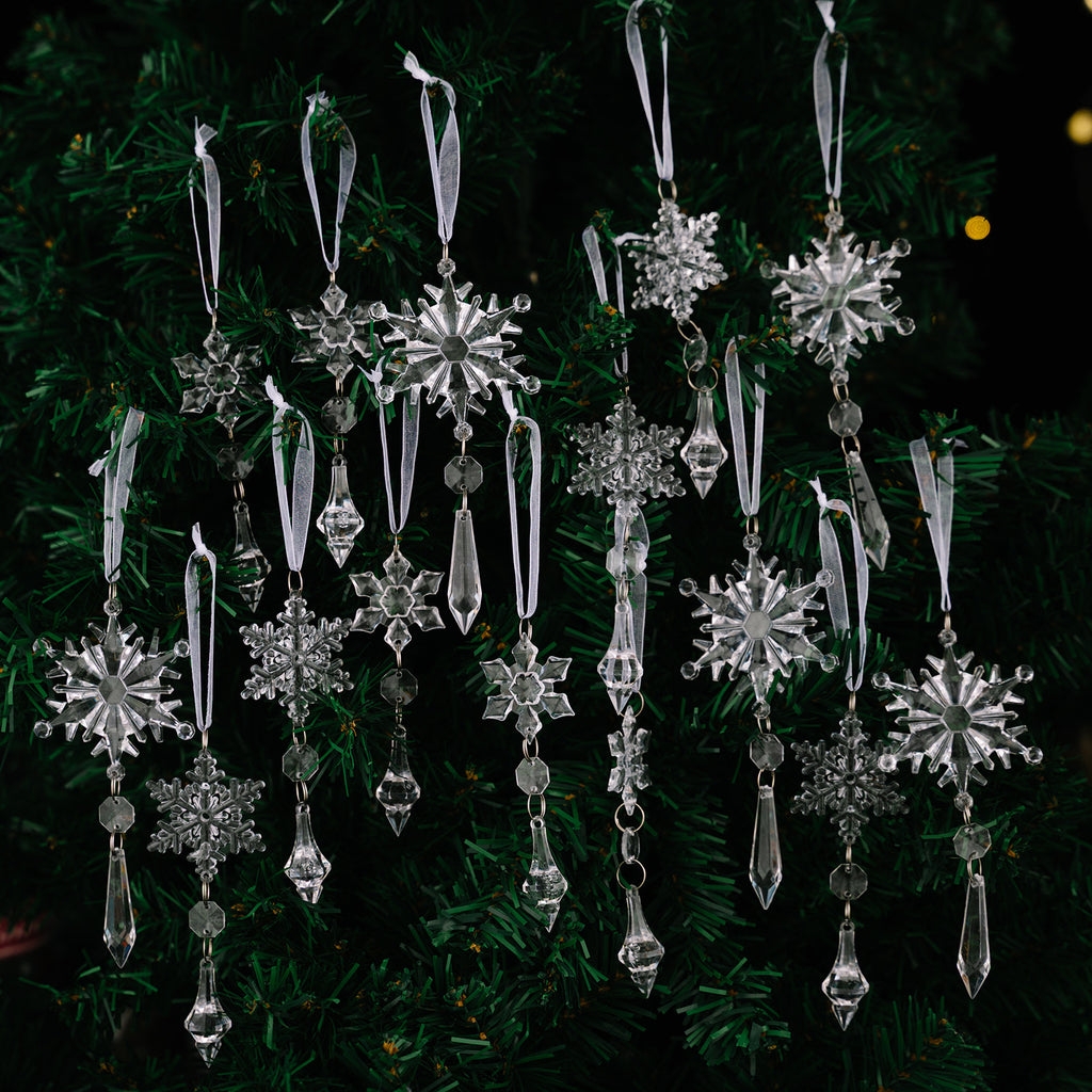 Christmas Crystal Snowflake 15PC Decorations