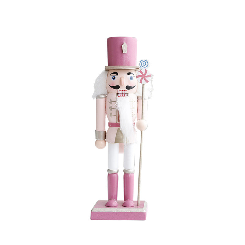 Walnut solid wood soldier puppet ornament Christmas decoration 26CM