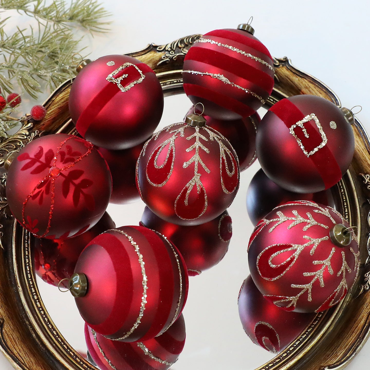 Christmas Ball Decorations 8CM/12PCS Christmas Tree Ornaments