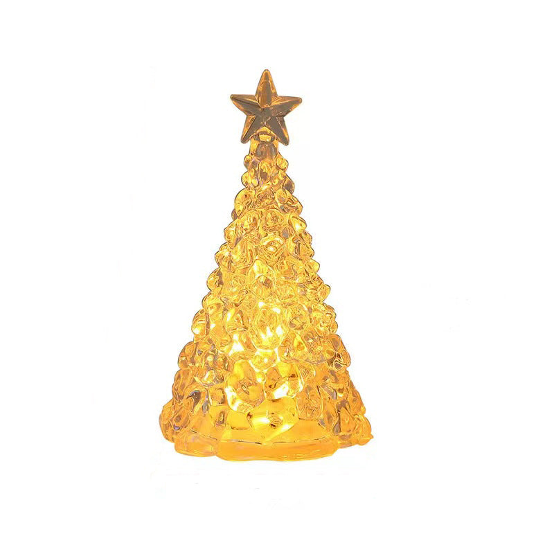 Christmas tree transparent crystal night light