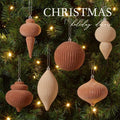 Christmas Ball Ornament for TreeIrregular Shape Burgundy and Dark Green