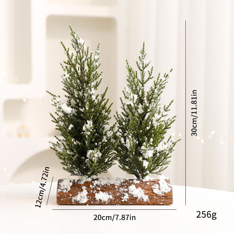 Christmas Tree Decoration Plastic Pot with Red Berries for Holiday Scene Display