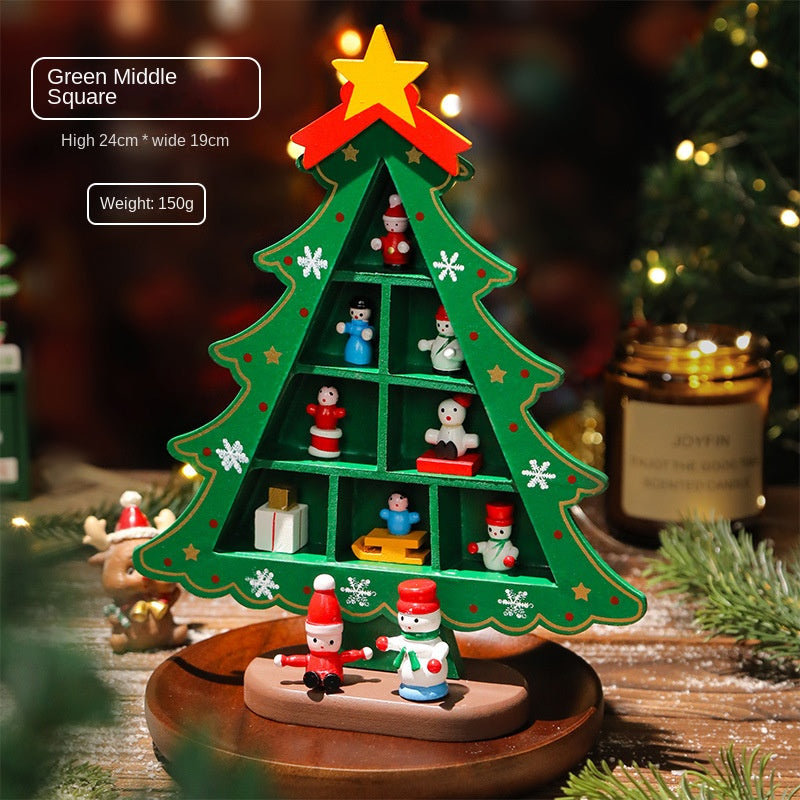 Christmas Mini Checkered Wooden