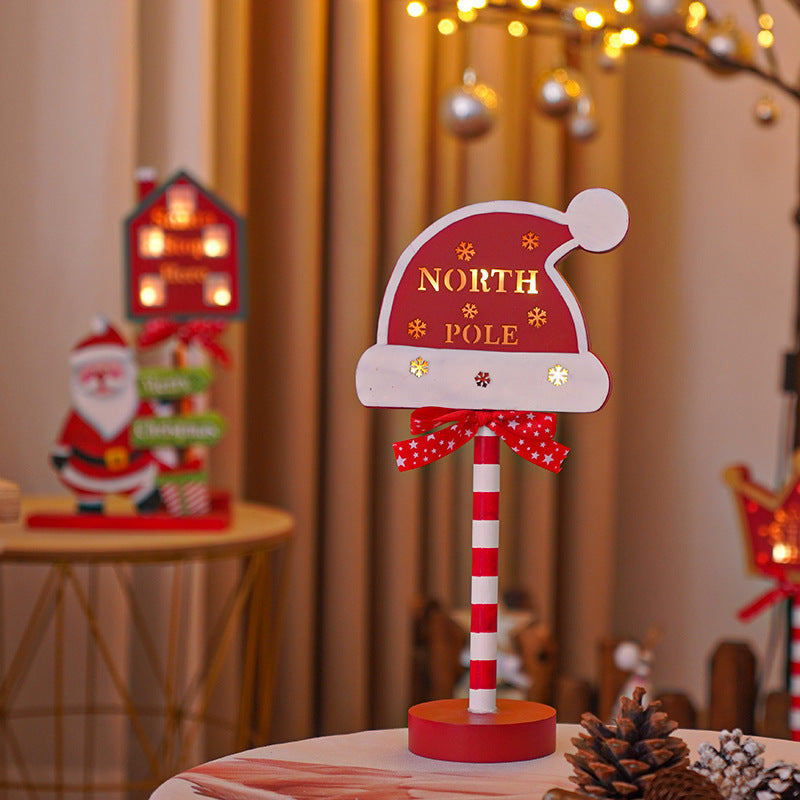 LED Christmas decorative lights, stop signs, Christmas hats