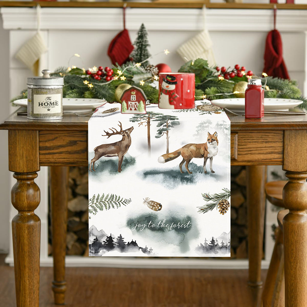 Christmas decoration tablecloth tea flag printed coffee table cloth