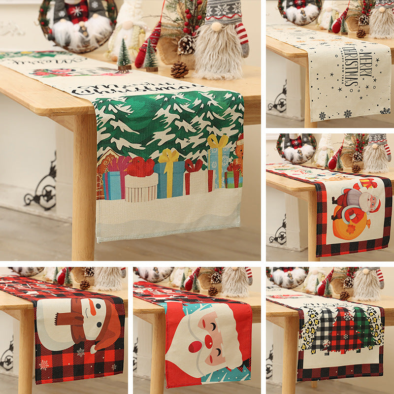 Christmas Decoration Linen Table Flag \ Table Wallpaper Decoration