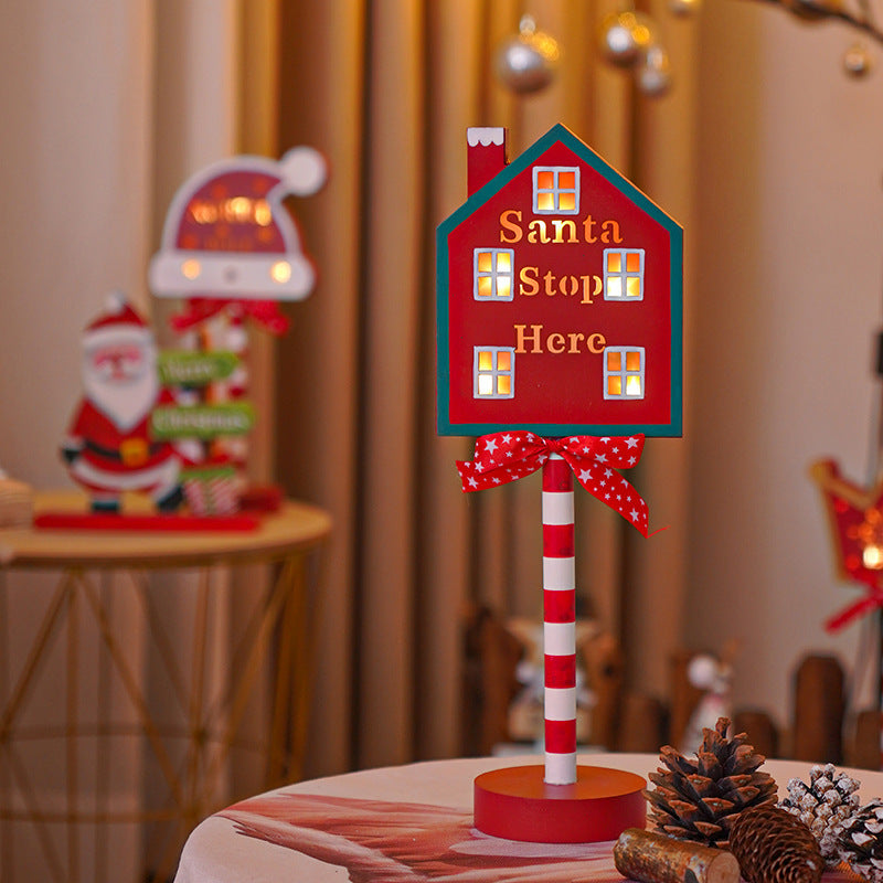 LED Christmas decorative lights, stop signs, Christmas hats