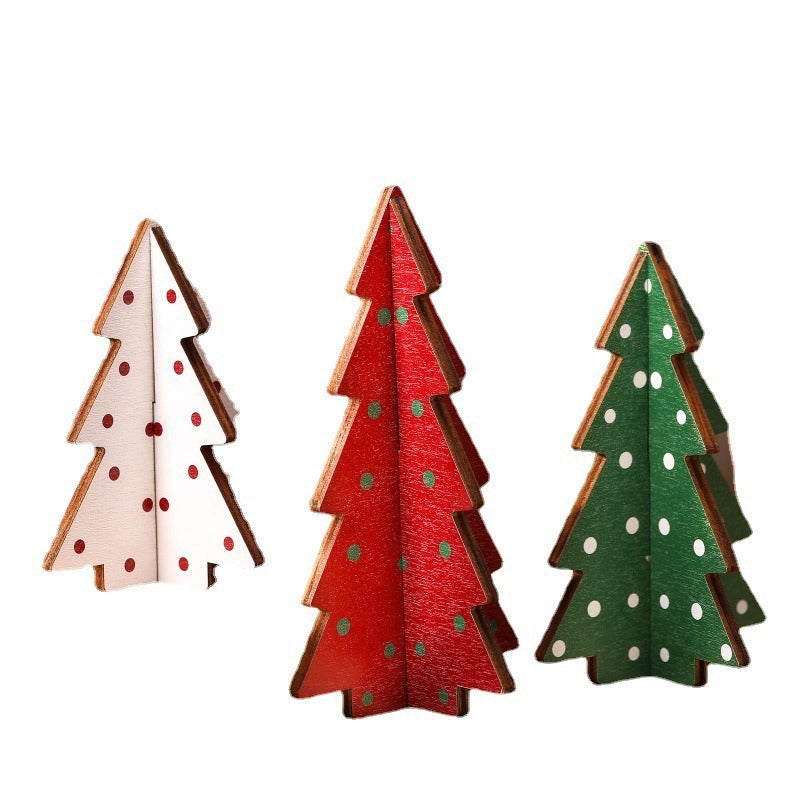 Christmas decorations, Christmas tree shaped wooden crafts ornaments
