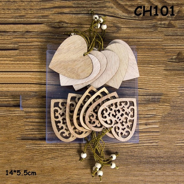 Christmas Tree Ornaments Wood Craft Decorations