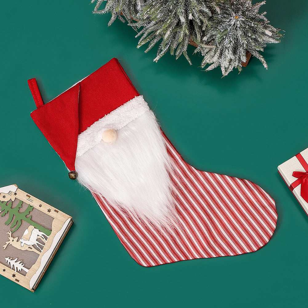 Christmas Old Man Striped Socks \ Christmas Decorations