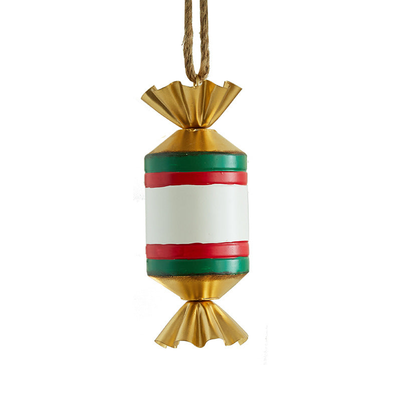 Christmas Creative Decoration Candy-Shaped Iron Hanging Ornament
