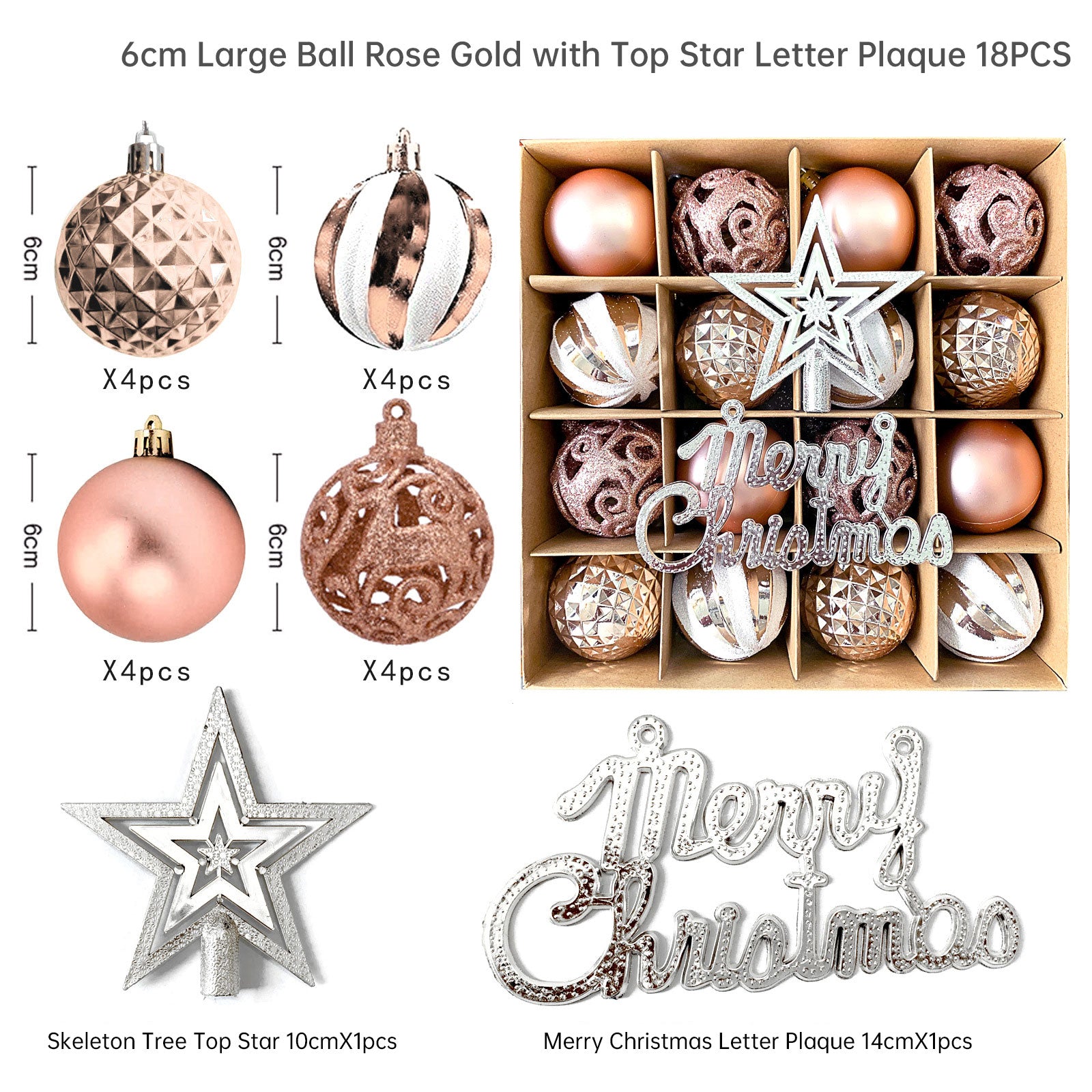 Christmas decoration 6cm  ball special-shaped painted