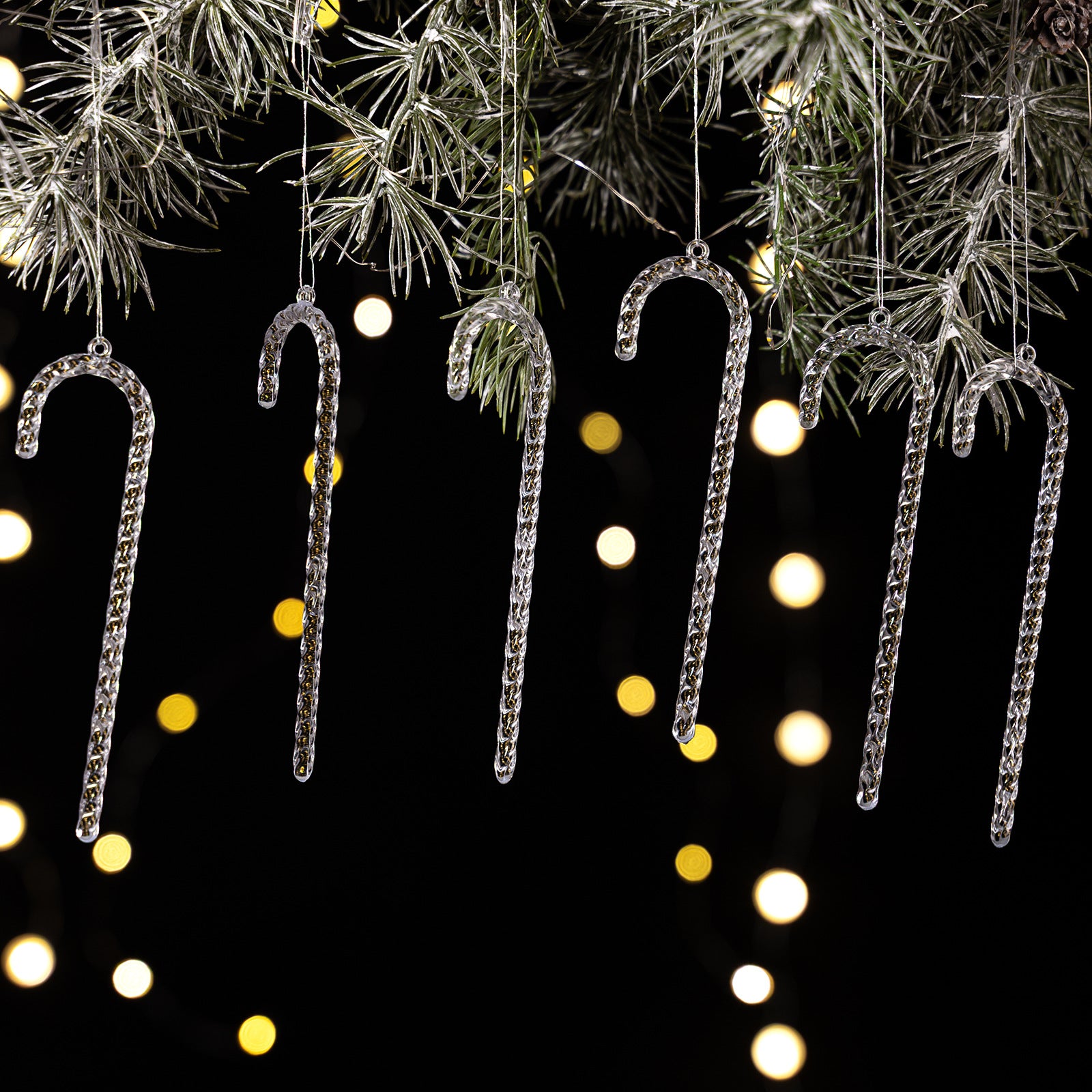 Christmas Decoration Pendant Colorful Ice Cone Cane Tree Pendant
