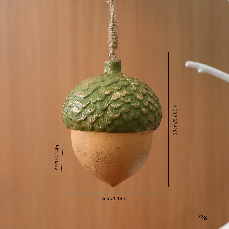 Christmas Wooden Acorn Star Tree Ornament  \ Holiday Decoration