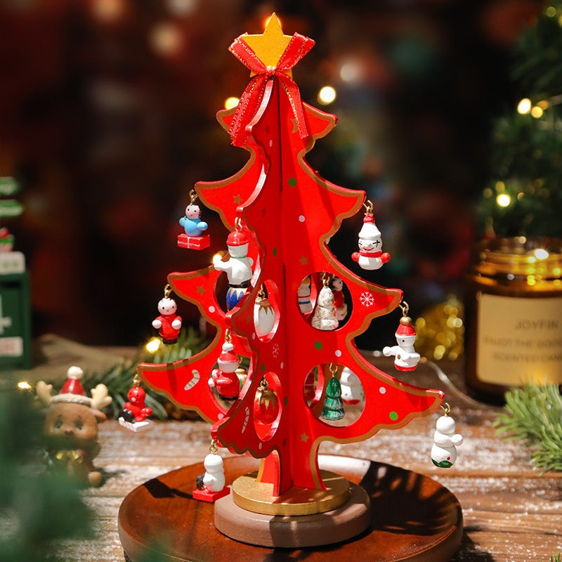 Christmas Mini Checkered Wooden