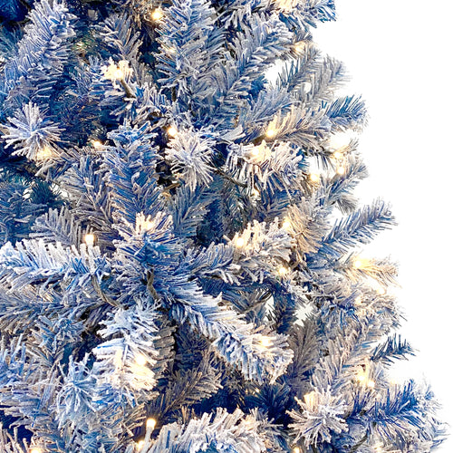 6FT Christmas tree snowflake flocking person with 750 Christmas branches