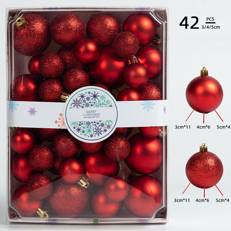 Christmas 3/4/5CM Christmas Ball Decoration Pendant 42pcs