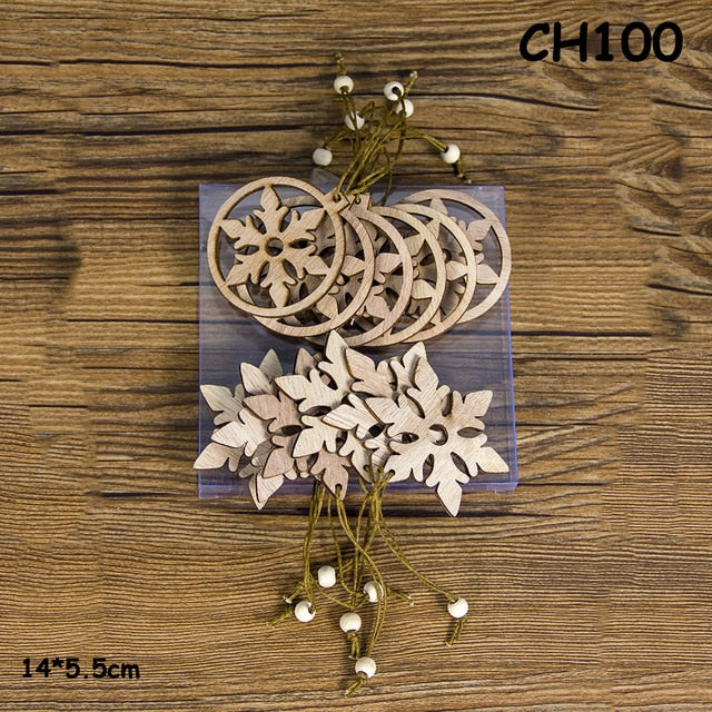 Christmas Tree Ornaments Wood Craft Decorations