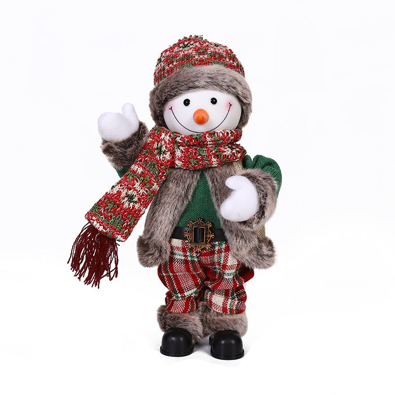 30CM electric Christmas music swing old man
