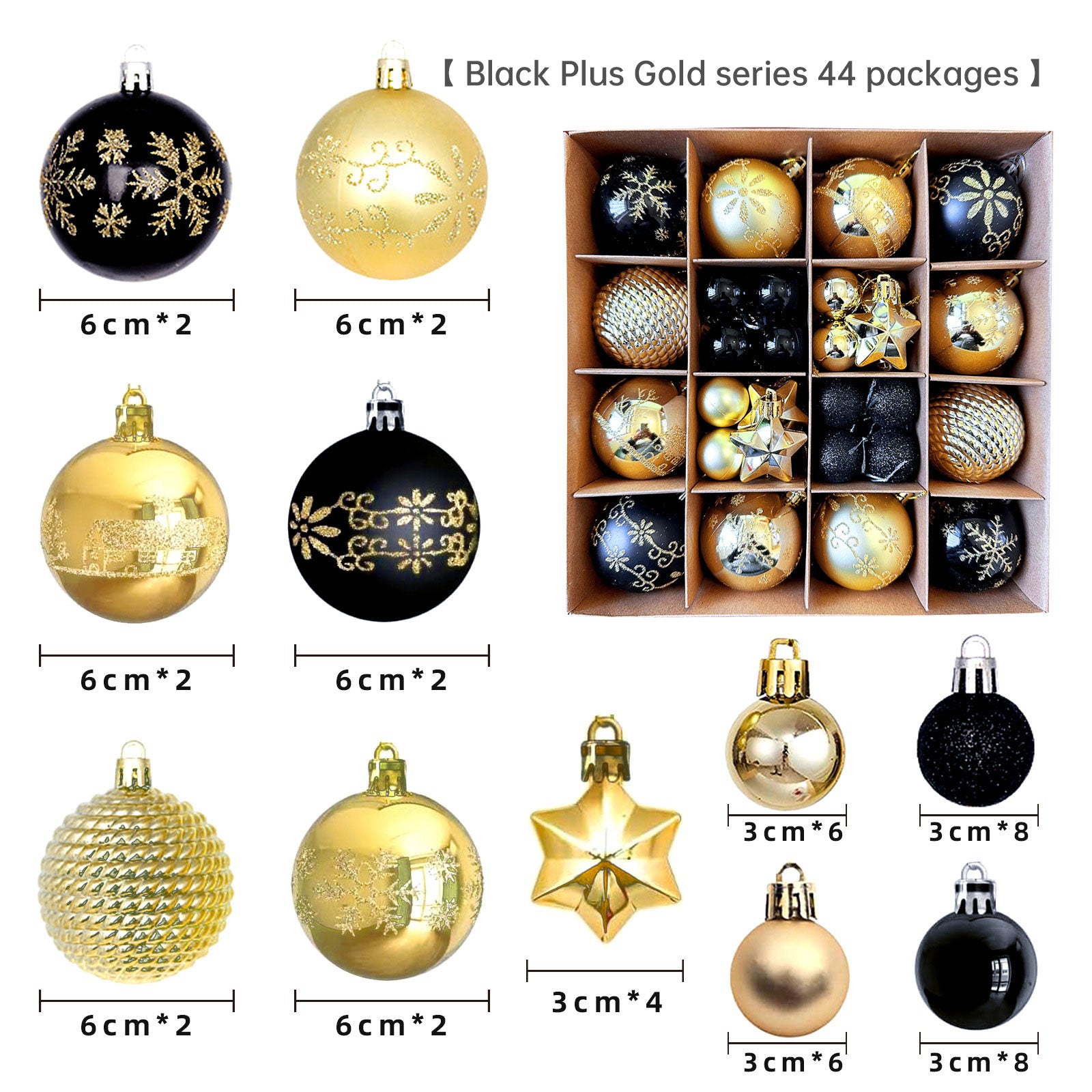 Christmas decoration 6cm  ball special-shaped painted