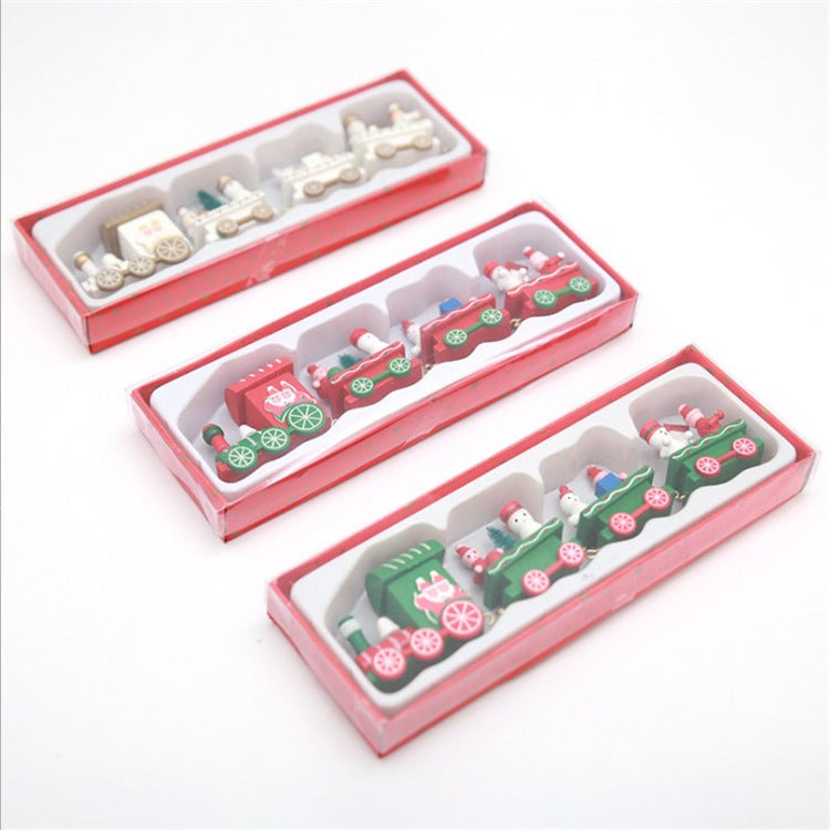 Christmas decorations wooden trains Christmas ornaments gifts