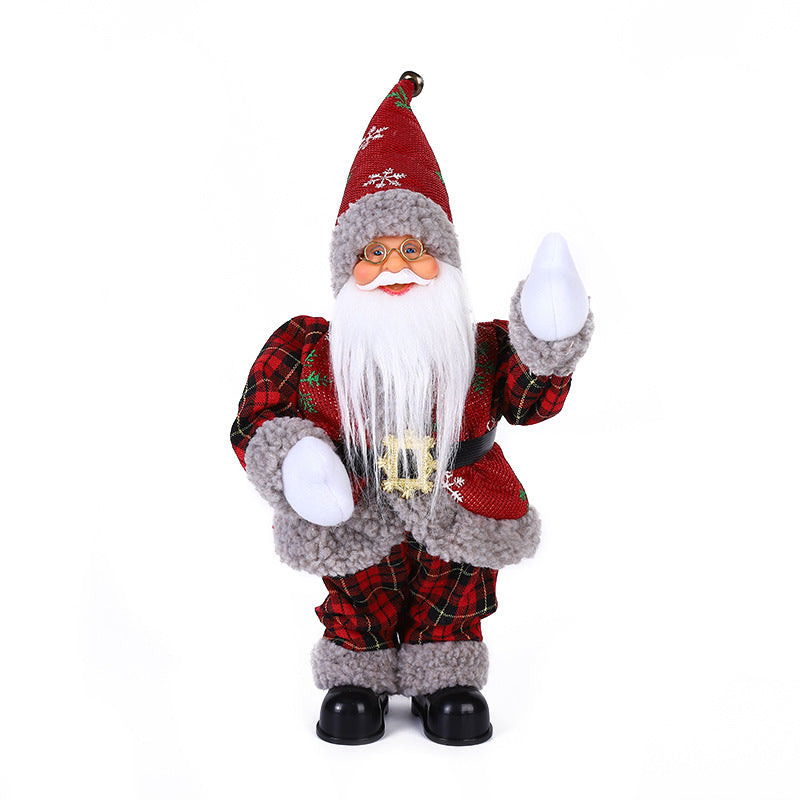 30CM electric Christmas music swing old man