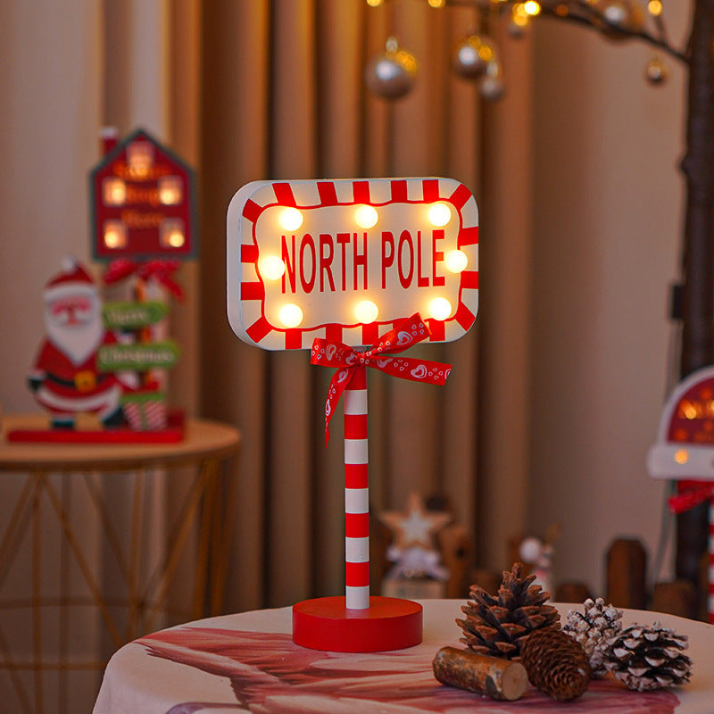 LED Christmas decorative lights, stop signs, Christmas hats