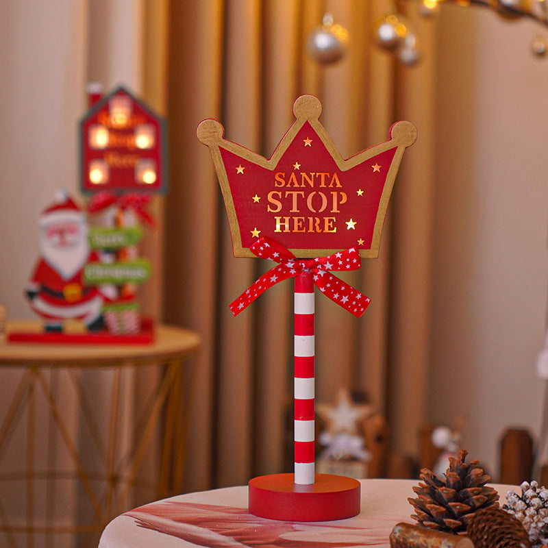 LED Christmas decorative lights, stop signs, Christmas hats