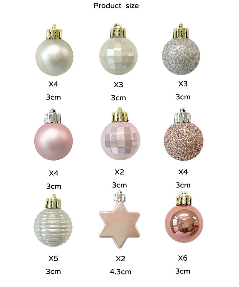 3cm light gold Christmas ball