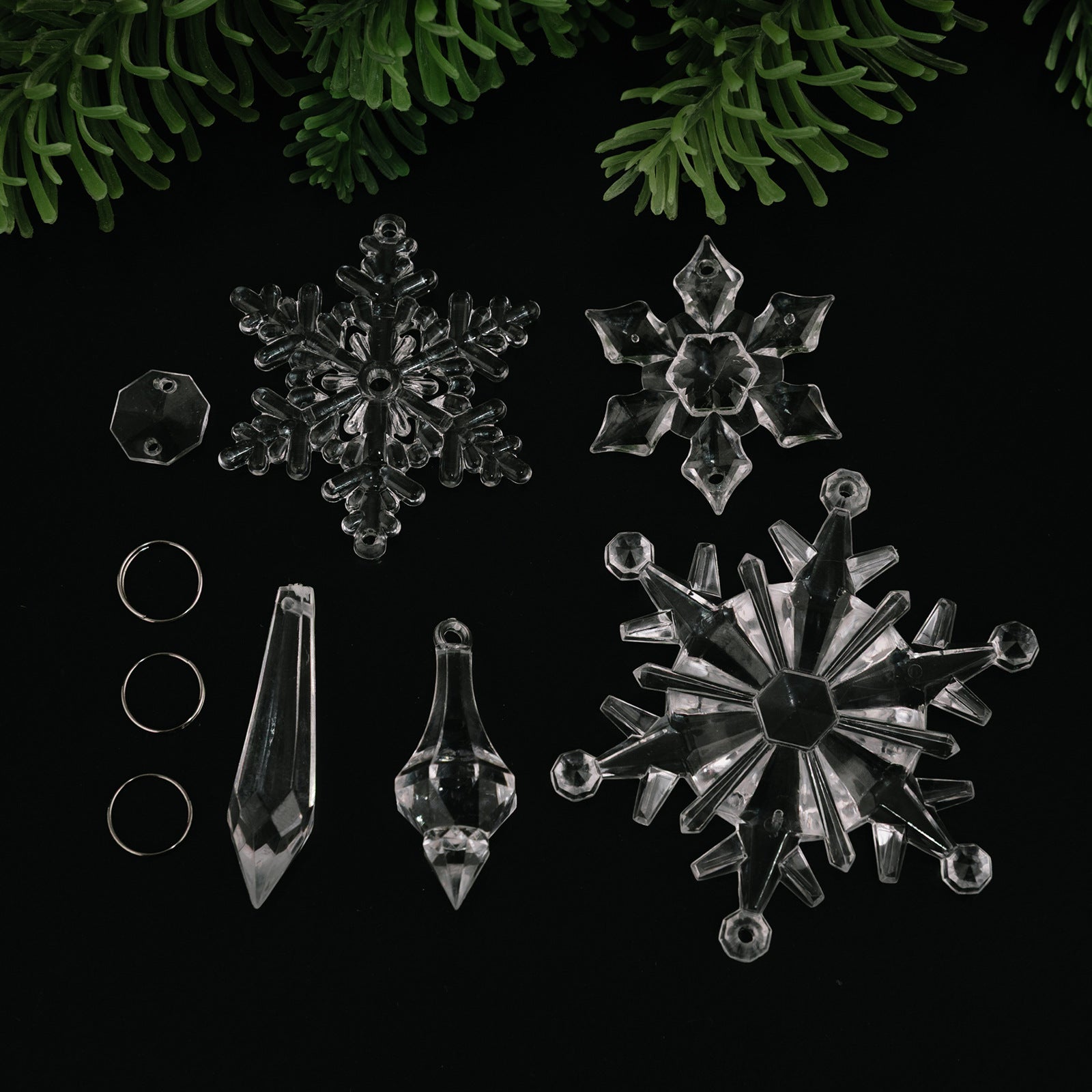 Christmas Crystal Snowflake 15PC Decorations
