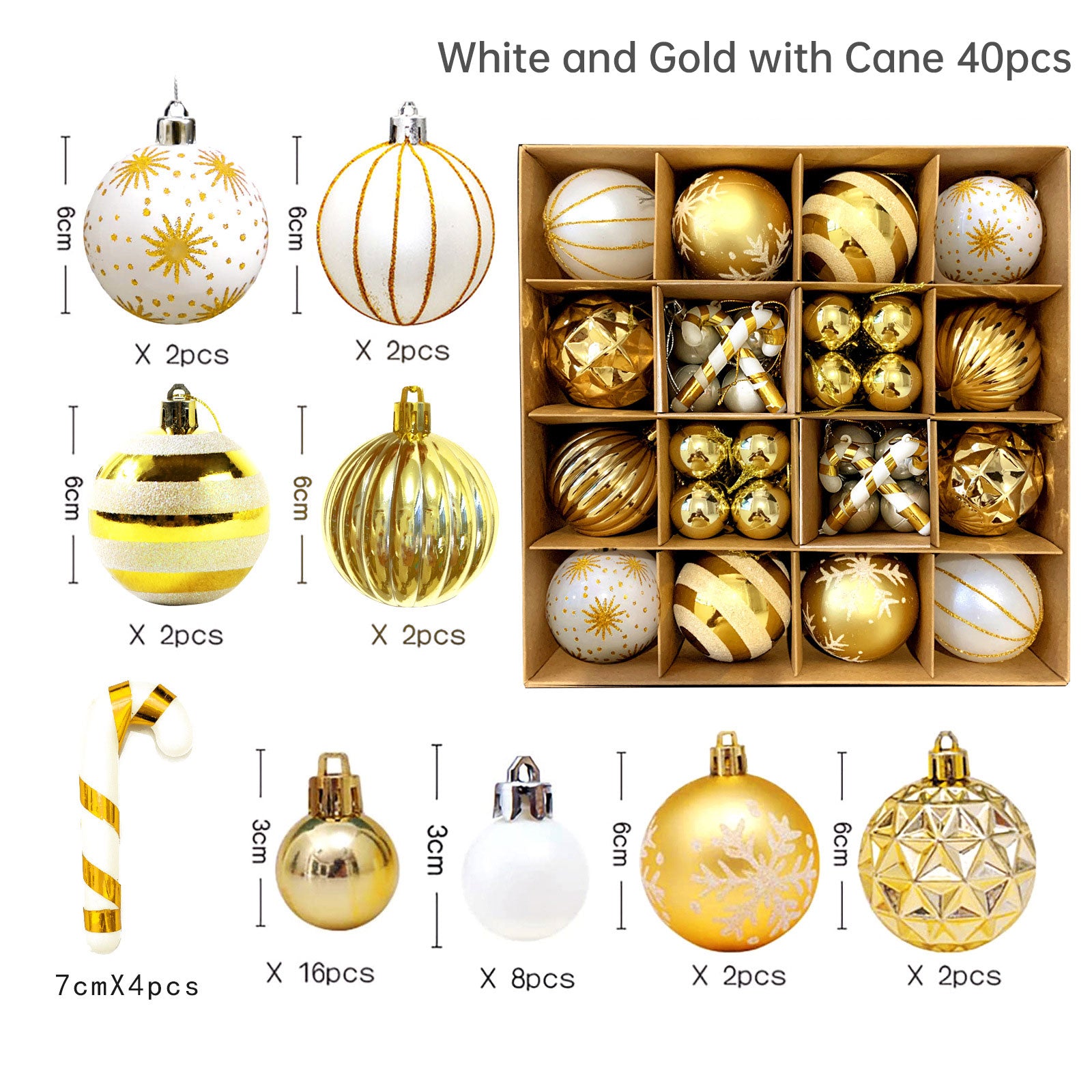 Christmas decoration 6cm  ball special-shaped painted