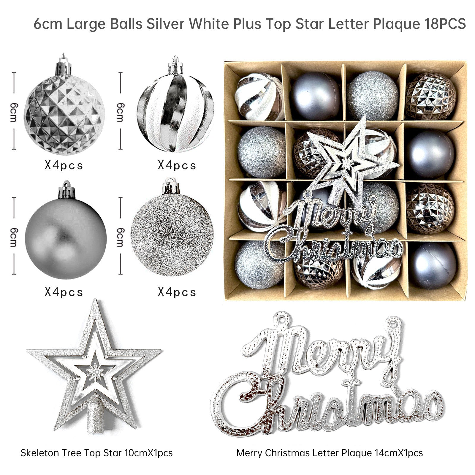 Christmas decoration 6cm  ball special-shaped painted