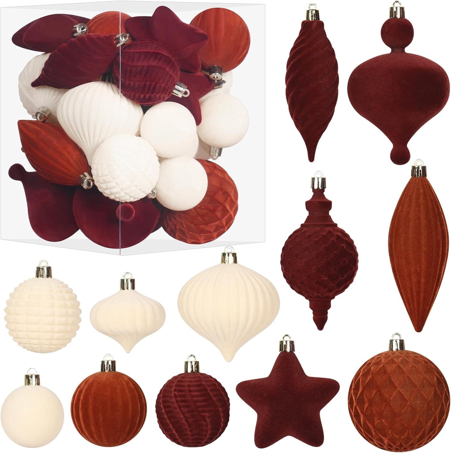 New Irregular Velvet Christmas Ball Set, Christmas Decoration, Christmas Tree Ornament