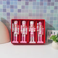 Christmas 13CM Nordic Soldier Pink and White Cute Nutcracker