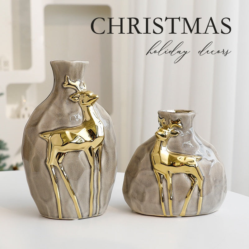 Christmas Bouquet Vase Set \ Elegant Flower Arrangement Decoration Props