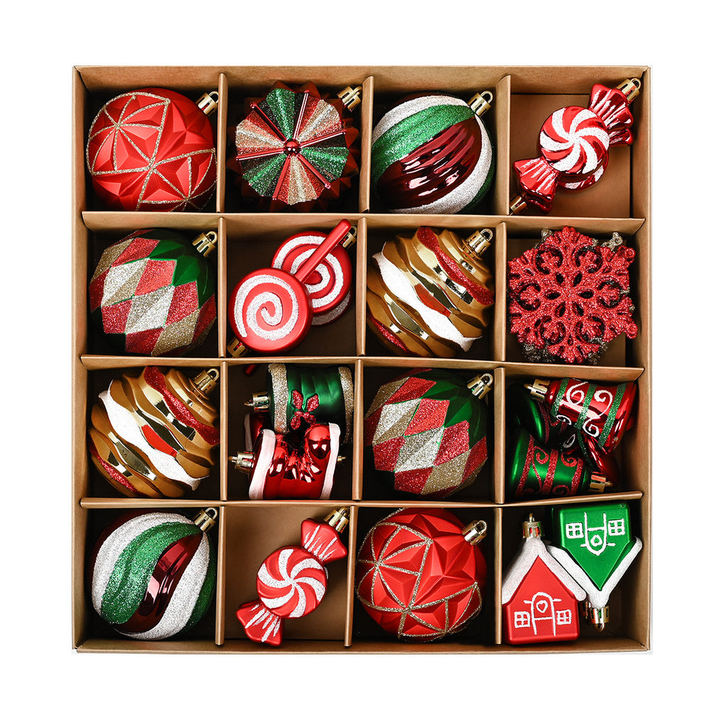 Christmas decorations, plastic balls, holiday party decorations