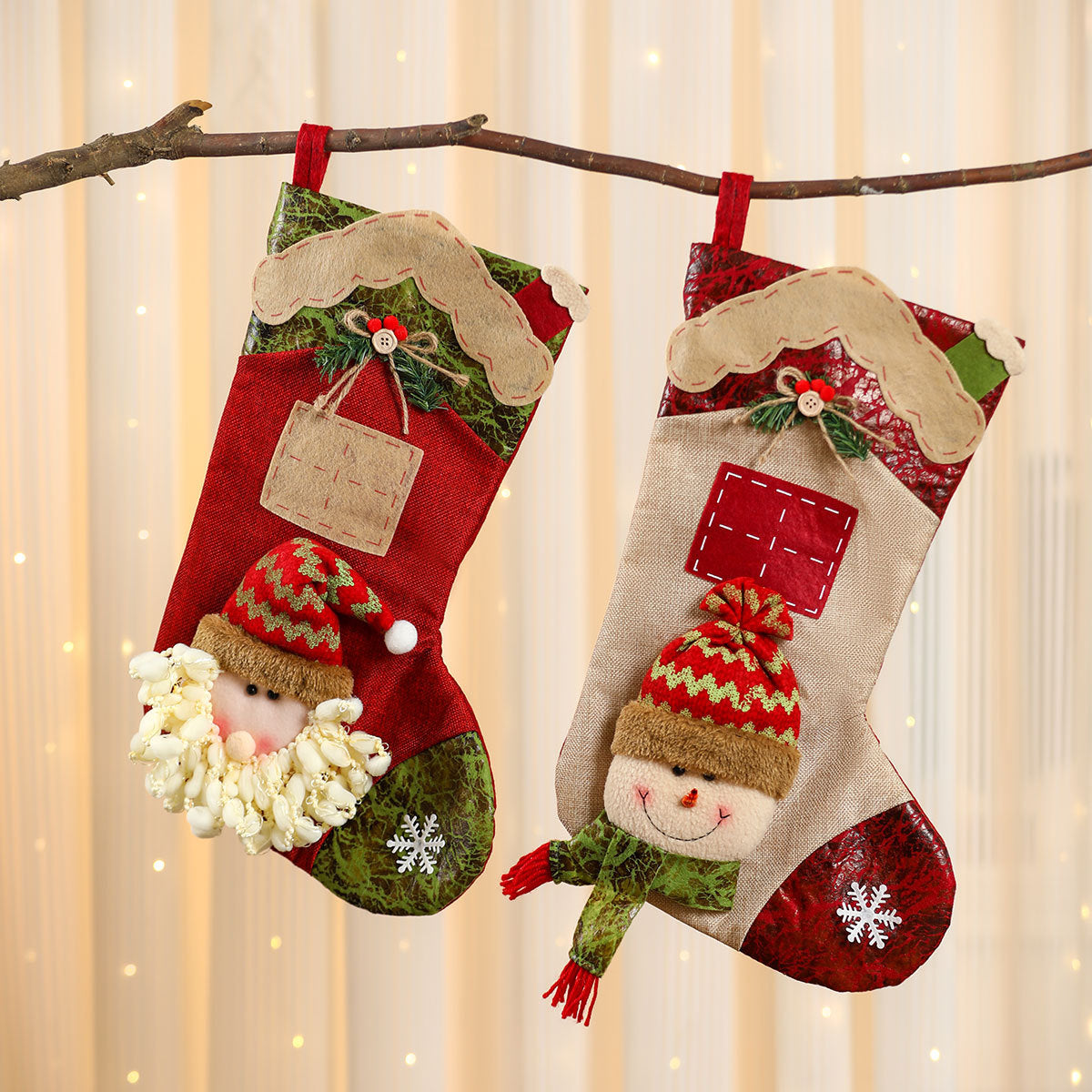Christmas Socks Christmas Decorations with 3D holiday Character