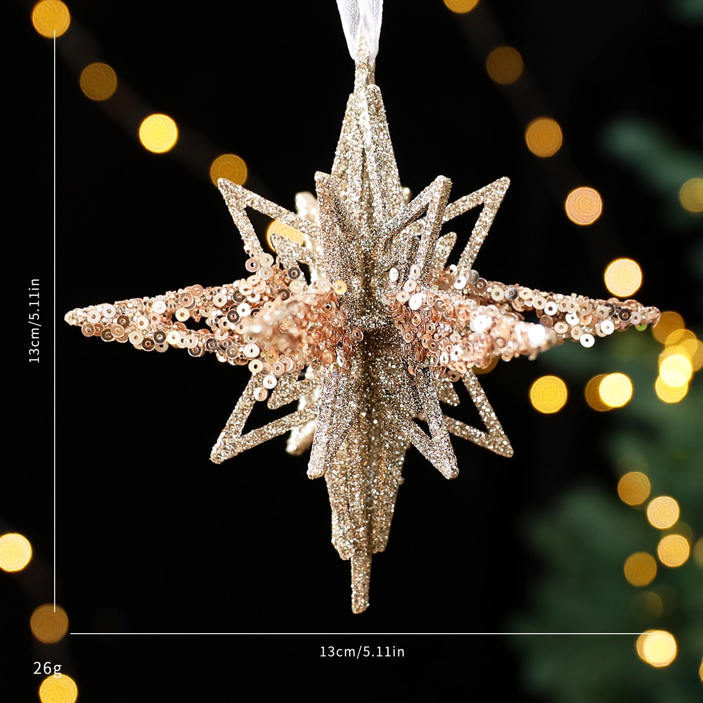 Christmas Tree Decorations Champagne Gold