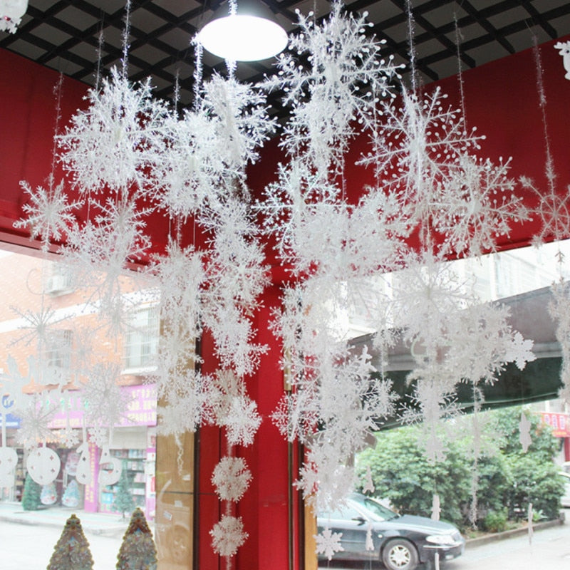 3/9/18/30pcs Christmas Tree Decoration Snowflakes 11cm