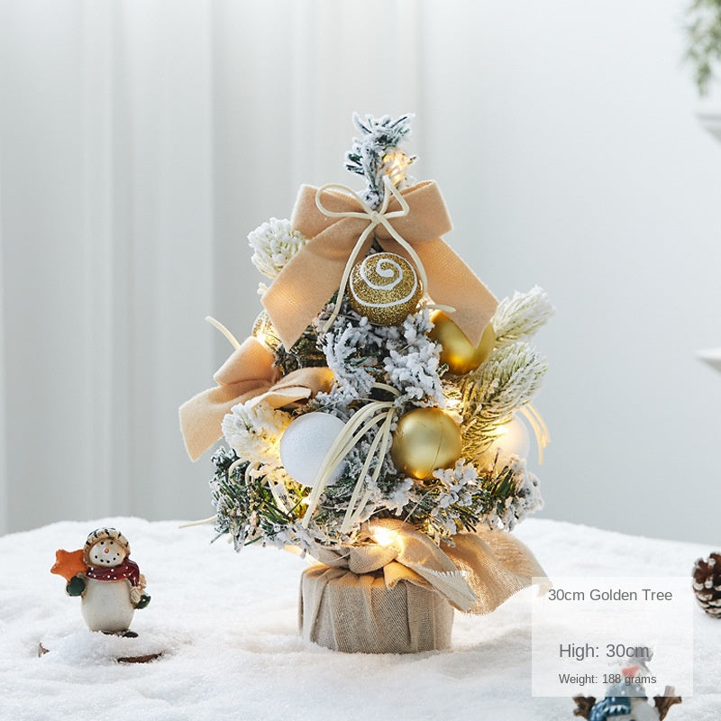 Mini Christmas Tree Decoration for Store Window Display, Artificial Pink Cedar