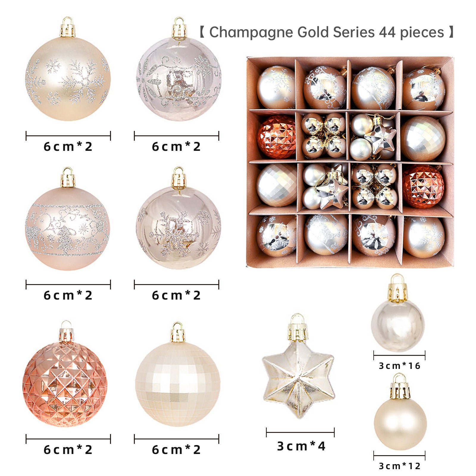 Christmas decoration 6cm  ball special-shaped painted