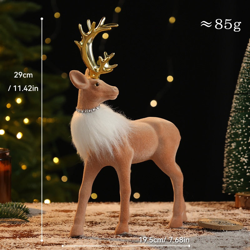 Christmas Reindeer Decoration, Cartoon Holiday Decorative Figurine