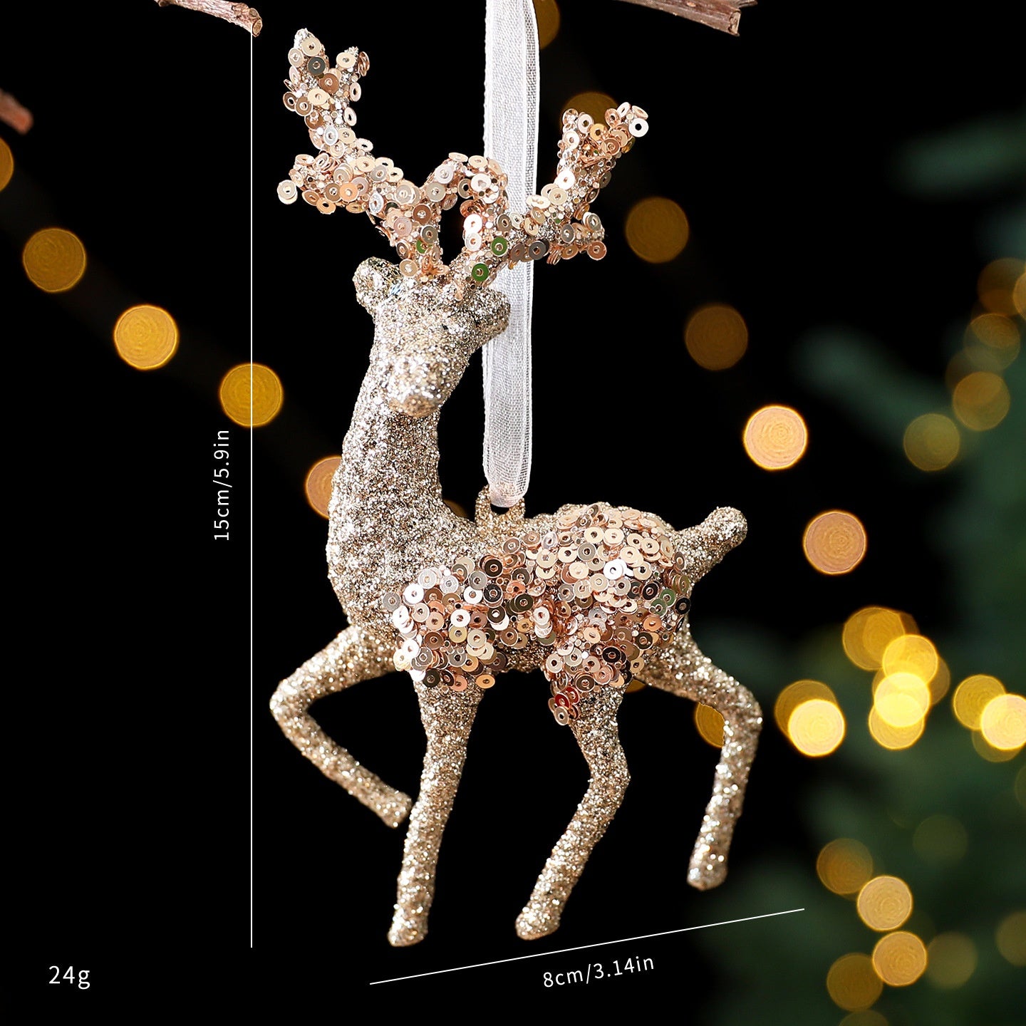 Christmas Tree Decorations Champagne Gold